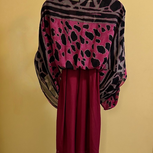 INC International Concepts NWOT Sheer Batwing Dress (2) - Picture 11 of 12